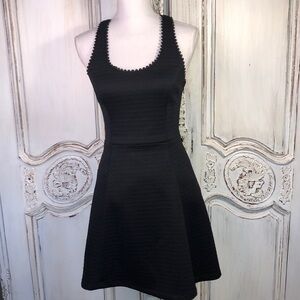 Club Monaco Crisscross Straps with Cutout Black Fit And Flair Dress Size 0